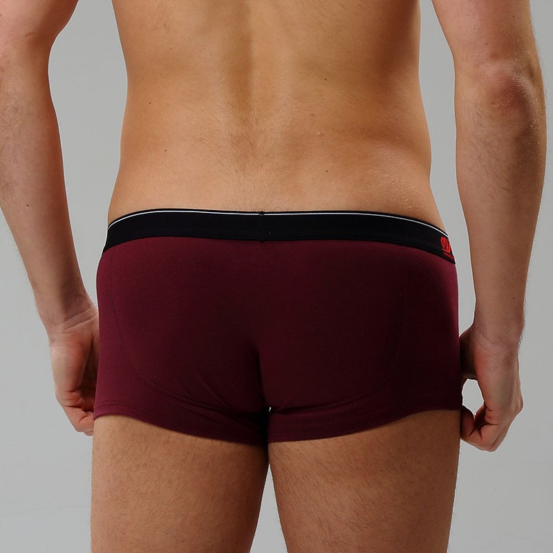 Manocean underwear men MultiColors sexy casual U convex design low-rise cotton solid boxers boxer shorts 7342 (25)