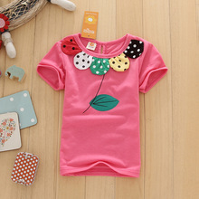 2016 Summer New Children T Shirts girls Kids Leaves color T-Shirt Designs Clothing For Boys Baby Clothing Girls T-Shirts 2-5T
