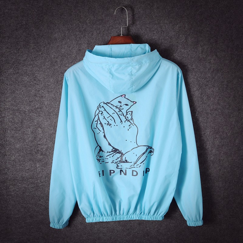 Wholesale RIPNDIP Jacket Men Women RIPNDIP Windbreaker Cartoon Cat Hip