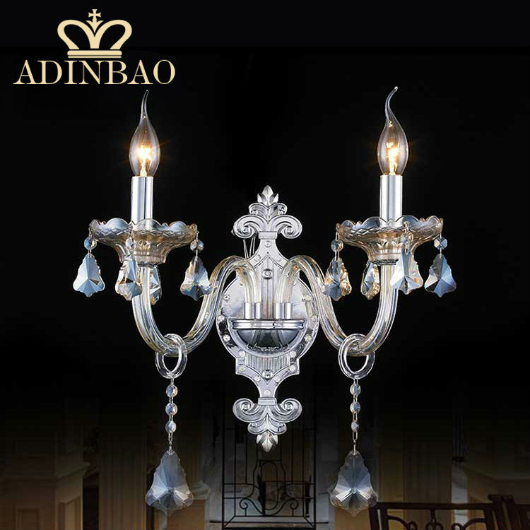 Chrome Color Top K9 Crystal Wall Sconce Ornament Candle Bedroom Lamp Modern Led Wall Light 9501 ...