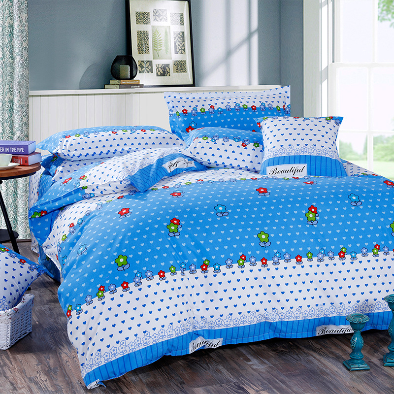 2016 4Pcs Home 3D Bedding sets Cotton Bedding-set Bed Set Quilt Duvet Pillow Covers Home Textile No Comforter