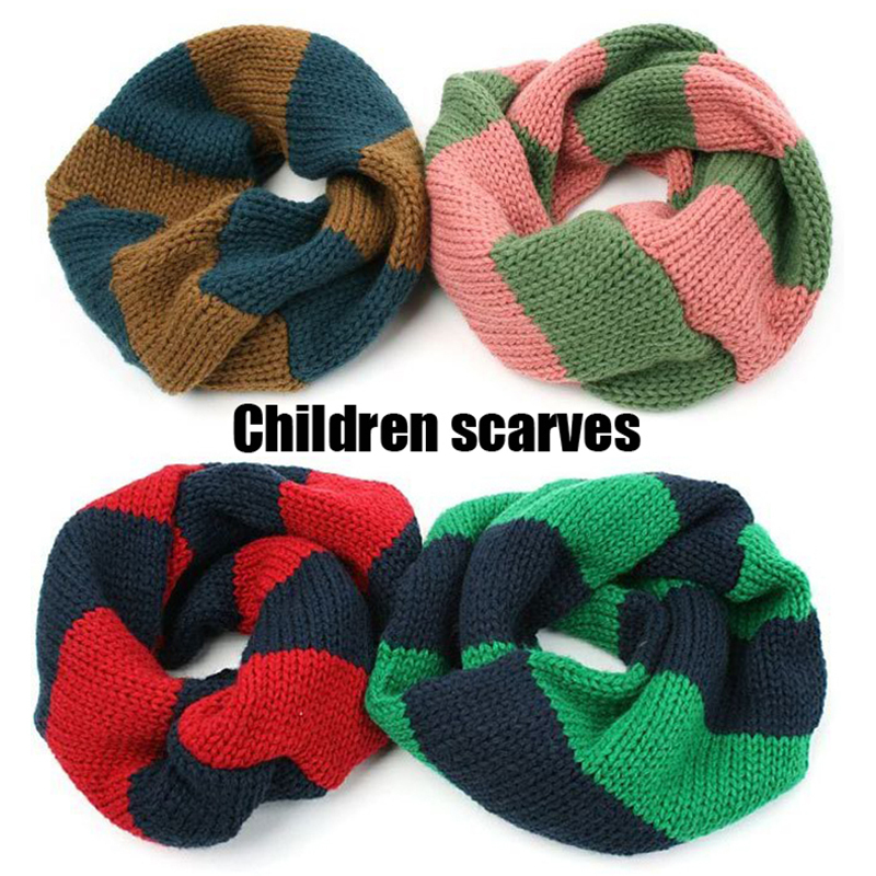So Cute! Colors Stitching O-ring Knit Woolen Baby ...
