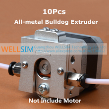 10Pcs DIY Reprap Bulldog All-metal Extruder For 1.75 3mm Compatible with E3D J-head MK8 Remotely Proximity For 3D printer parts