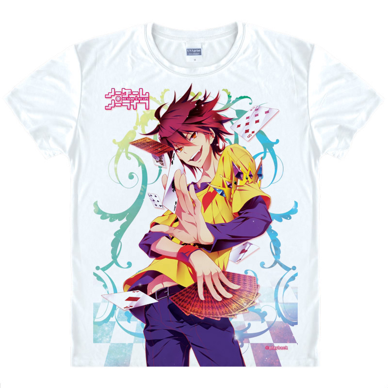 No Game No Life T shirts kawaii Japanese Anime t shirt Manga Shirt Cute Cartoon Sora