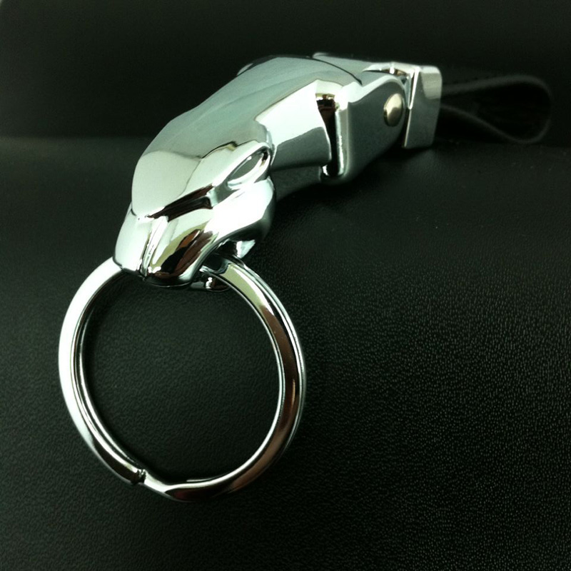 Car Logo Key Ring High-end Men's Leopard Headhigh Quality Keychain For Chaveiro Vw Peugeot Mercedes Audi Volkswagen Car Styling