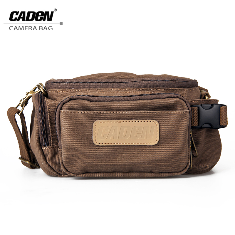 Caden Waist Packs Canvas Photo Bags Waist Camera Bag For Men Women