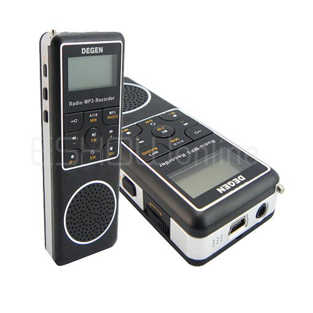 DEGEN DE1127 FM Stereo MW SW AM with 4GB MP3 Player Mini Digital Recorder Radio Receiver D2975A DEGEN DE1127 FM Stereo MW SW AM with 4GB MP3 Player Mini Digital Recorder Radio Receiver D2975A