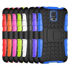 Dual Layer Armor TPU and Rugged Shell Hybrid Kickstand Case Cover For Smsung Galaxy S5 i9600 Shock Proof For S5 G9600 case