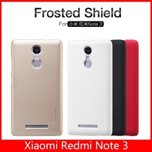2015 Original NILLKIN Super Frosted Shield Case for Xiaomi Redmi Note 3 back cover matte shell + Screen Film