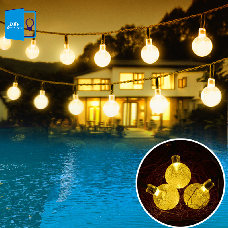 6M 30 LED Crystal Ball Solar Powered Fairy Lights Holiday Christmas LED Solar String Lights for Outdoor Garden Fence Decoration 6M 30 LED Crystal Ball Solar Powered Fairy Lights Holiday Christmas LED Solar String Lights for Outdoor Garden Fence Decoration