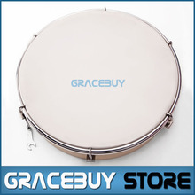 White Tunable Hand Tambourine 10 Inch Drum Percussion Tambores Musical Instrument Accompany For Party New(China (Mainland))