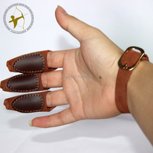 Finger Protector 3 Finger Archery Protect Glove Pull Bow arrow Leather for Shooting Hunting