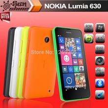 Original Nokia Lumia 630 Mobile Phone 4.5″TFT Quad Core 8GB ROM Cell Phone 5MP WCDMA GPS  Windows Phone 8 Refurbished Phone