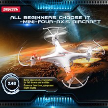 Skytech M62 2.4G 4CH 6-Axis Remote Control RC Helicopter Quadcopter Toys Drone Ar.Drone M62R With Flash Night Lights