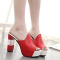 2016 autumn new fashion high heeled shoes with thick soles thick round the comfort women s