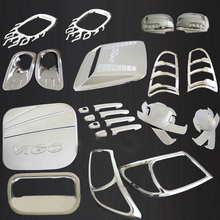 decorative 2005-2010 toyota hilux chrome kit accessories for toyota hilux vigo 2006 2007 2008 2009 car styling hilux plate parts