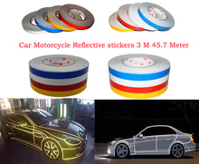 Free shipping DIY Authentic 3 M car Motorcycle reflective stickers Automobile warning stickers tape car  change color stickers