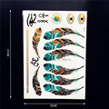 1PC Hot Fashion Body Arm Gold Flash Metallic Tattoo HYH83 Sexy Women Makeup Feather Designs Tattoo