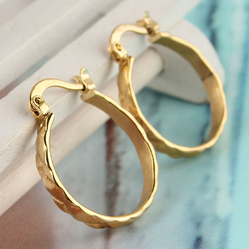 Vintage-Earrings-14K-Gold-Plated-Women-Gift-Sale-Fashion-Jewelry-Wives-Round-Fancy-Hoop-Earrings ...