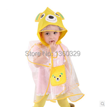 Korean Style burberry_ kids Raincoat Yellow Rainwear Children Cartoon Transparent Eco-friendly Poncho Boys Girls Baby Raincoat