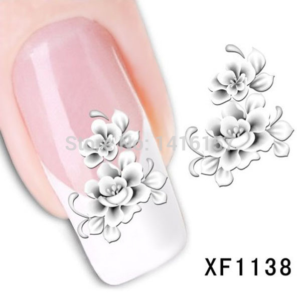 Water Transfer Nail Art Stickers Decal y Flowers French Manicure Tools makeup decorations for nails