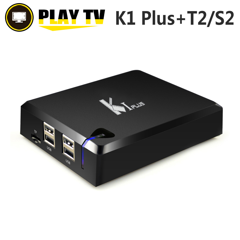 Original KI PLUS +T2 S2 Amlogic S905 Quad core 64-bit Support DVB-T2 DVB-S2 1G/8G 1080p 4K Android 5.1 K1 plus DVB TV Box
