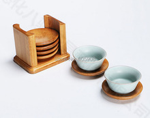 7pcs Bamboo Wood Round Trays For Tea Trays With Shelf For On Sale 100 Natural 