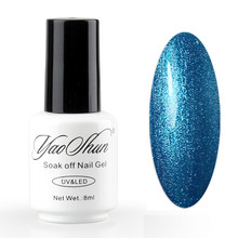 YAOSHUN 1pcs UV Soak Off Nail Gel Polish 100Colors Long Lasting Nail Gel 8ml Hot Sale Lowest price LED Glitter Gel Polish