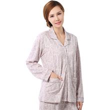 The new 2016 hot spring and summer long sleeve cotton women pajamas M-XXXL size elegant and luxurious and soft free shopping
