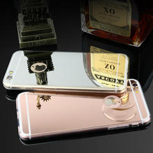 Phone cases Luxury Electroplating mirror Soft Clear TPU Case Cover For iPhone 6 6s 6 plus 5 5s cell phone case accessories