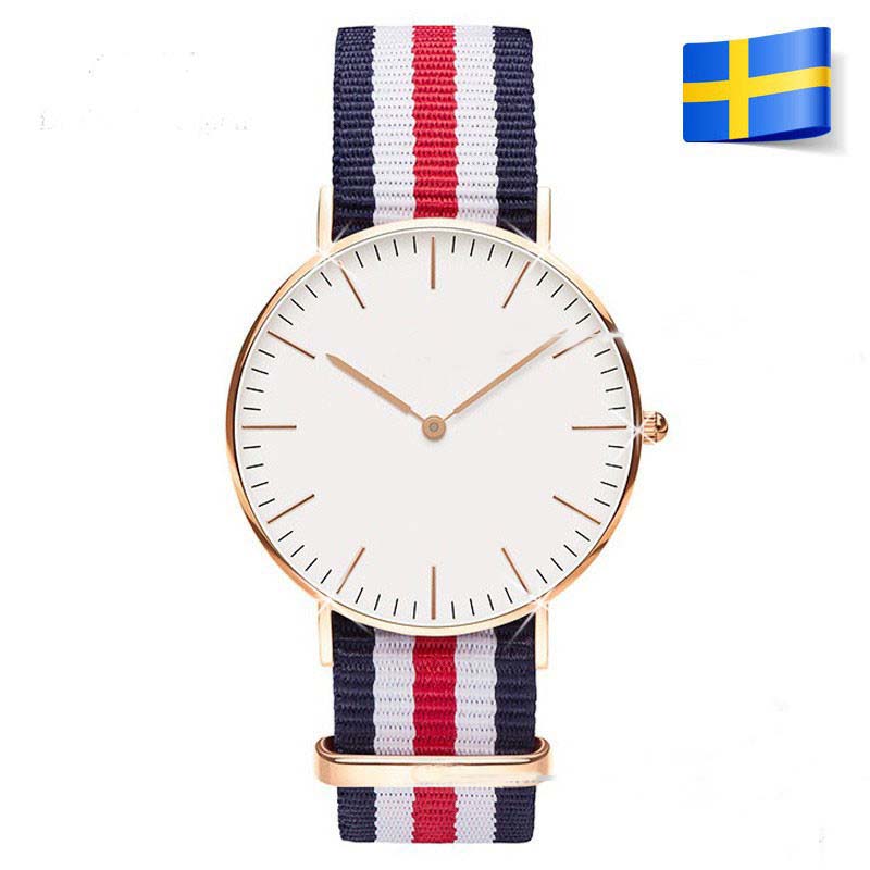 Free Shipping Luxury Leather Nylon Strap Military Sport Quartz Watch Women Men Wrist watch Clock 1201603101