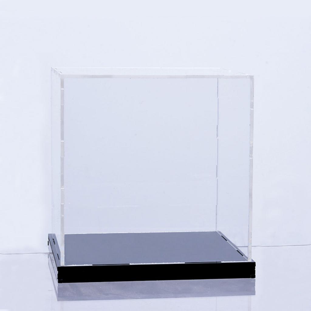 Clear Acrylic 5 Side Display Cube Box Dustproof Protect Case For Action Figures 