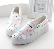 Female spring canvas shoes sneakers pupil lolita low platform Harajuku shoes cotton made casual shivering pedal