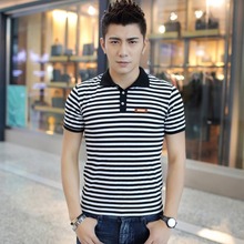 2016 Summer New Arrival Fashion Brand Men Short Sleeved Polo Shirt Men’s stripe polo homme Sports Shirts Tops c320