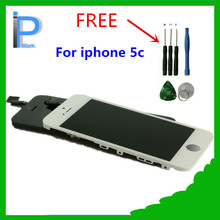 White for for iphone 5c lcd display touch screen digitizer replacement assembly repair parts with free tools
