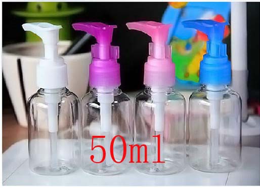 transparent empty plastic containers for cosmetics perfume bottle pump 50ml travel set  sydrosol lip cream bottle