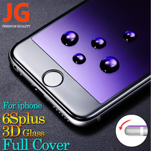 3D Curved Edge Screen Protector for iphone 6Splus Drop Proof Full Screen Tempered Glass Film for 6plus Anti-blue Eyes Protector