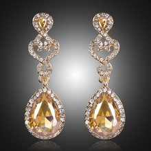 Fashion Brand New Luxury Long Earring Fashion Jewelry Bohemian Big Drop Earrings For Women Crystal Rhinestone Brincos