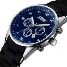 Free Shipping New listing skmei 9065 Fashion Men Wristwatch Calendar Silicon Band Quartz Analog Luxury Watches
