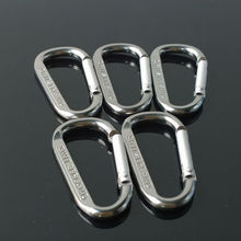Aluminum Alloy D Shape Climbing Carabiner Screw Lock Bottle Hook Buckle Hanging Padlock Keychain Camping Hiking