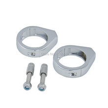 Motorcycle 41mm Chrome Turn Signal Fork Clamps For Harley Softail Night Train FXSTB 1999 2009