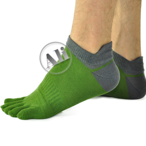 NEW Men Antibacterial Breathable Short Tube Cotton Five Toe Socks Sports socks Shoe size US 6