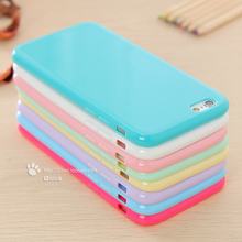 Solid TPU soft Rubber Case for Apple iPhone 6 4.7 inch skin phone shell drop shipping