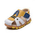 Hot 2017 New children shoes Non slip lightweight breathable Genuine Leather Sandals for the boy Brown