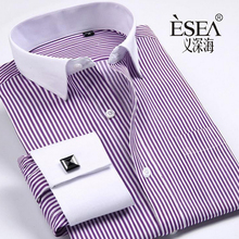 2016 hot Brand Men’s Striped Formal men wedding dress shirt brand long sleeve shirts men camisa social masculina
