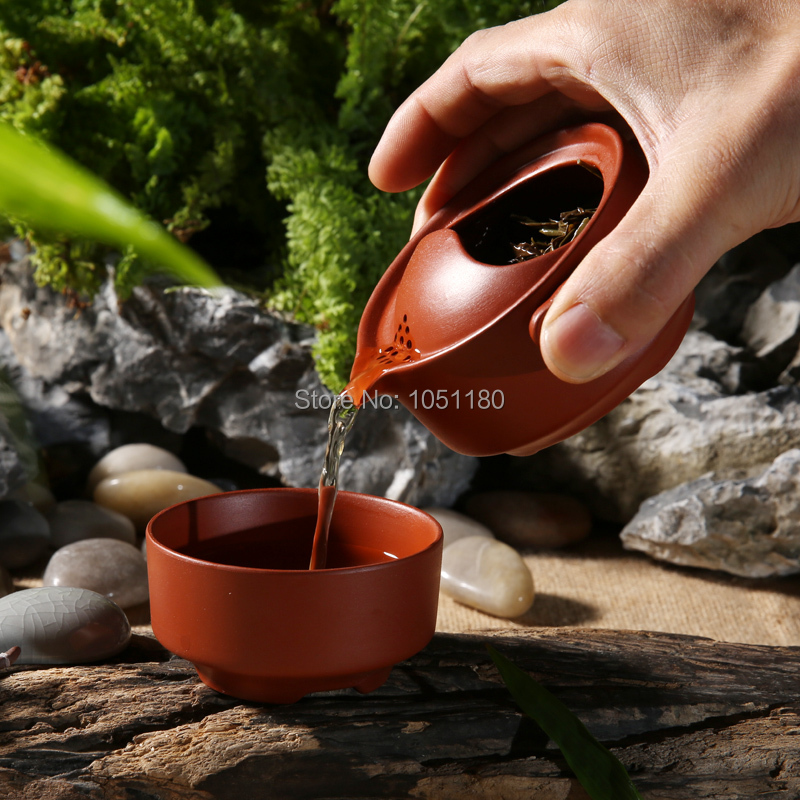 new Yixing Chinese kung fu Drinkware Quik Cup Easy Bubble Purple Clay Travel Teapot Cup Bowl