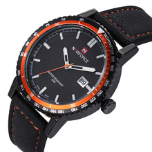 Naviforce marca de reloj de cuarzo de lujo impermeable Casual relojes militar reloj deportivo de cuero Relogio Masculino Orologi