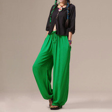 Summer silk cotton baggy pants for square dance hip-hop street dance