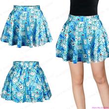 New Summer Nightclubs Sport Skirts Exercise Gym Pleated Pettiskirt Fitness Tennis Mini Skirts Blue Robots Skirts Women