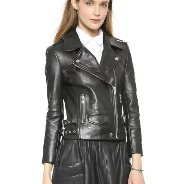 Women In Leather Jacket